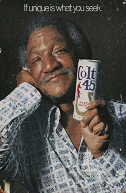 1974 COLT 45 BEER Redd Foxx Vintage Retro Metal Sign 8 x 12