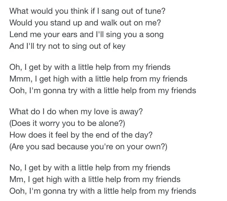 lyric i get high with a little help - Google Search